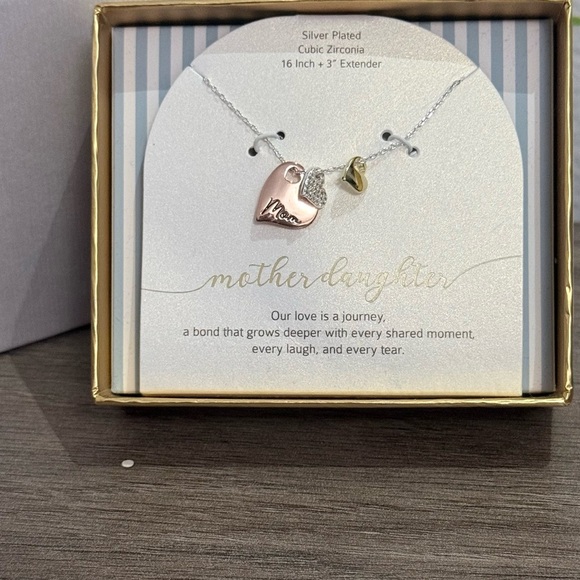 Mother Daughter Silver and Gold Necklace Set - Picture 1 of 1